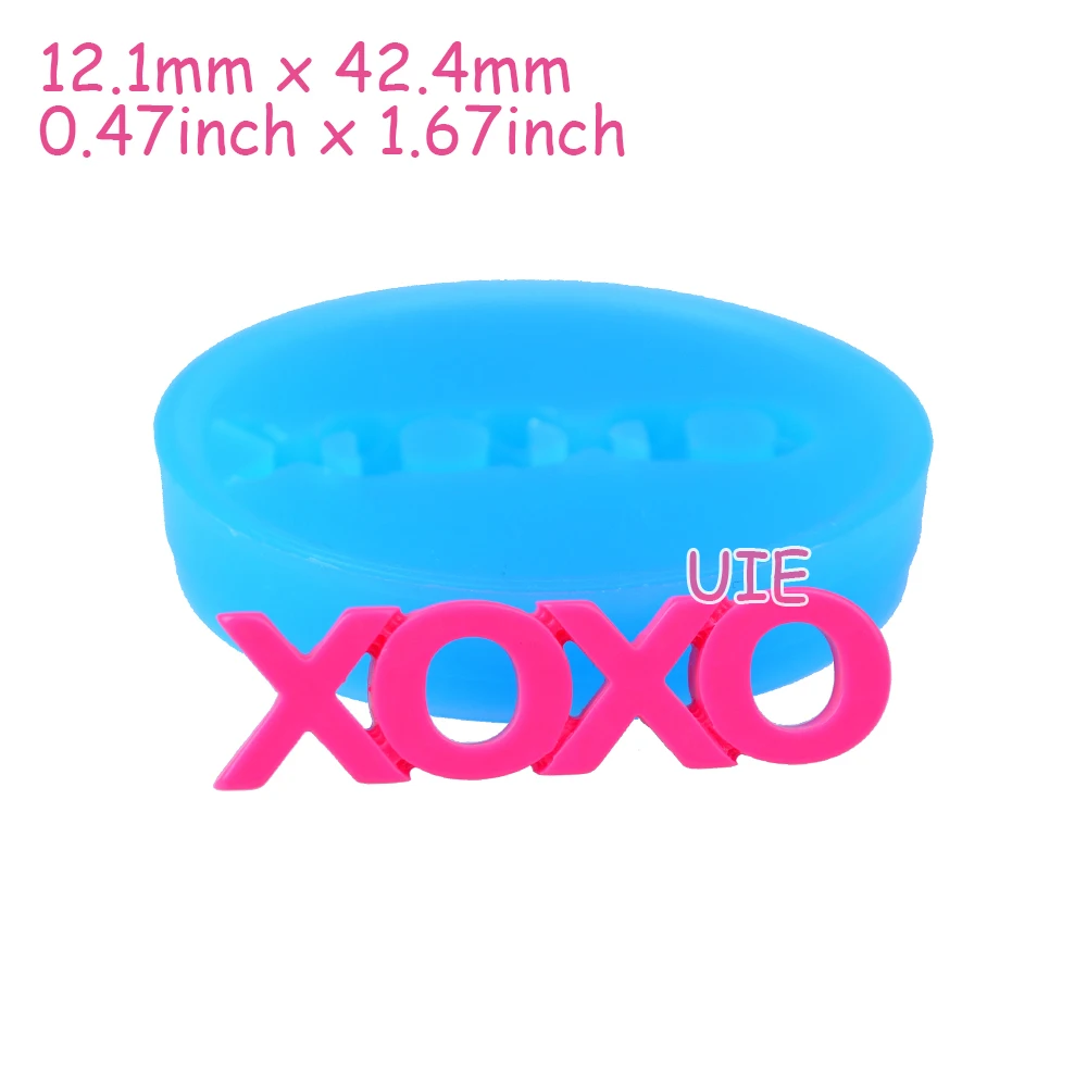 PYL605U 42 4 мм большая XOXO Гибкая силиконовая форма-для помадки украшения торта