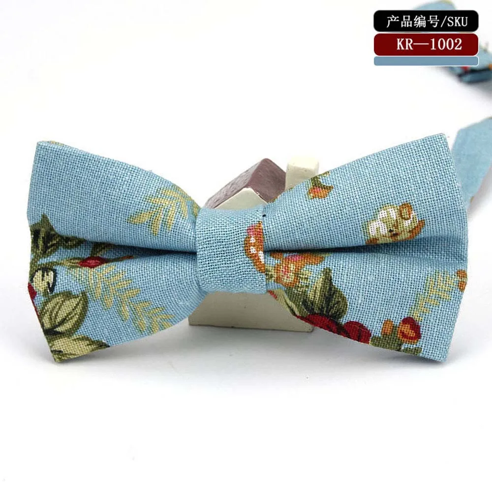 Мужской галстук-бабочка с цветочным принтом в стиле ретро регулируемый высокого