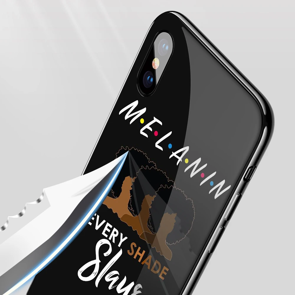 Мягкий чехол из закаленного стекла Lavaza Melanin Poppin Aba girl для iPhone 6 6S 7 8 Plus 5 5S SE XR X XS 11 Pro