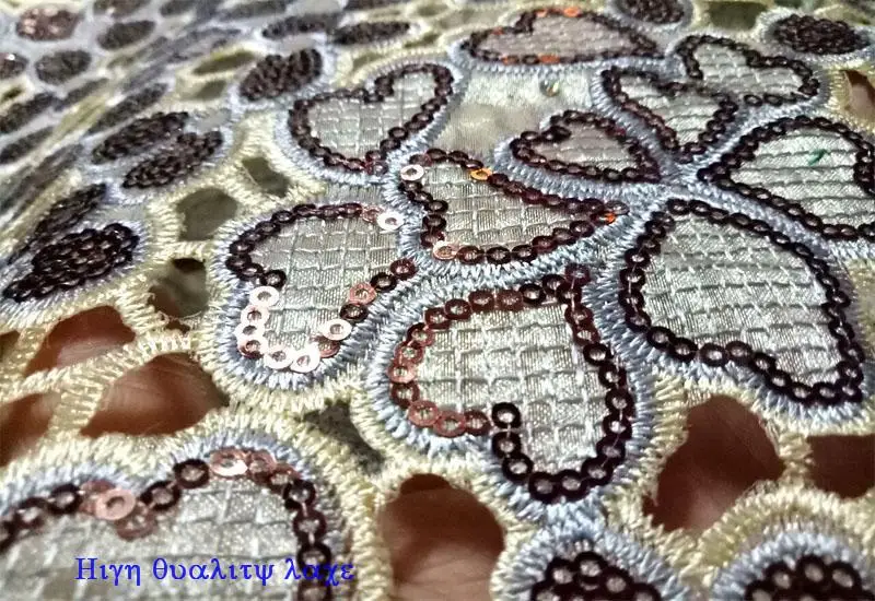 Розовая вышитая Тюлевая кружевная ткань высокое качество с блестками Женская из