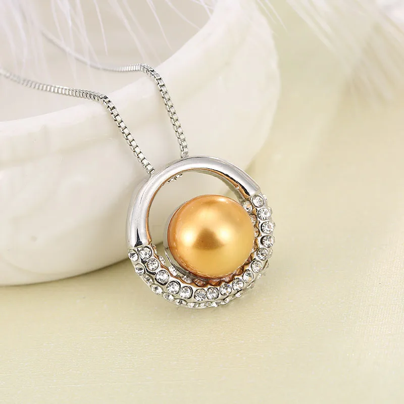 Женское винтажное ожерелье с имитацией пресноводного жемчуга посеребренное