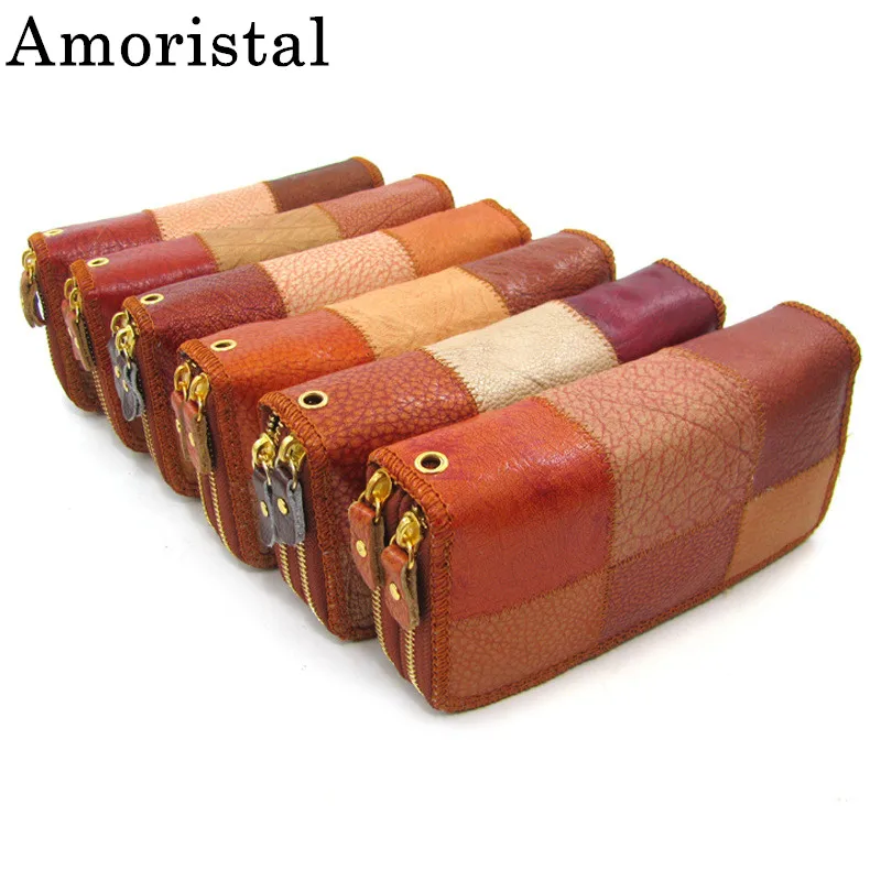 Женские кошельки унисекс ручная работа натуральная кожа Дамский кошелек длинный