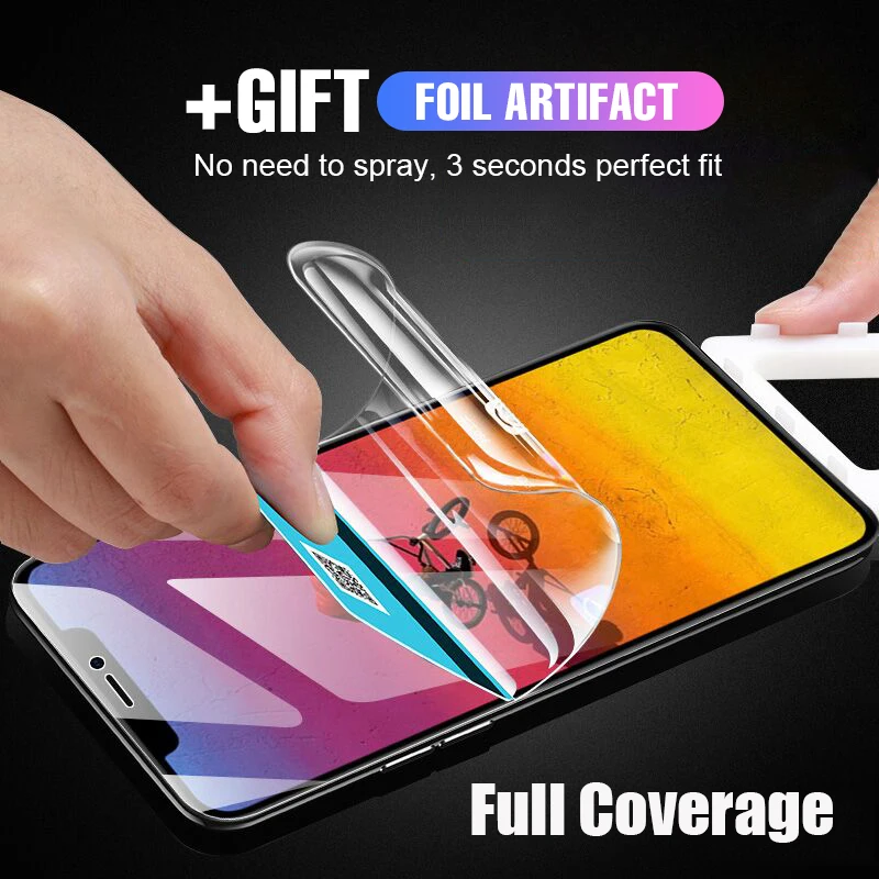 Полное покрытие Гидрогелевая пленка для iphone XS Max XR X 8 мягкая защитная экрана 7 6 6s