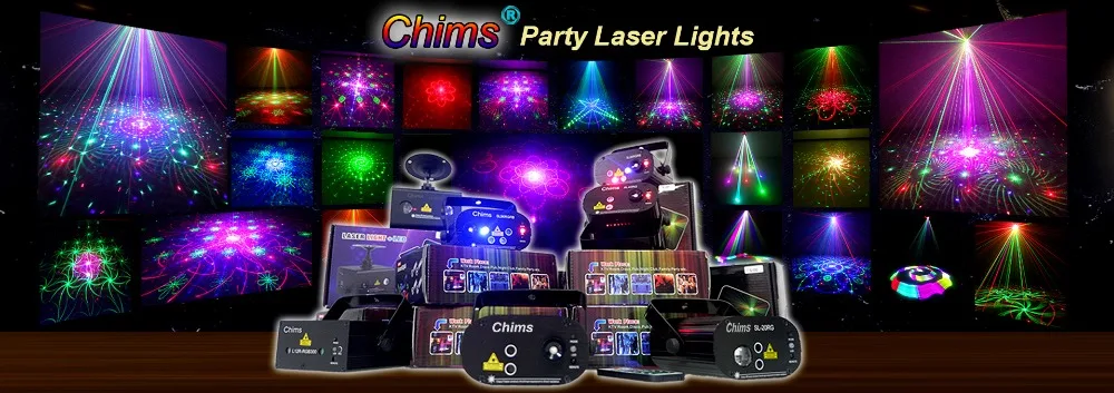 Сценический светильник Chims RGB диско лазер 96 узор лазерный светильник DJ светодиодный светильник s Красочные вечерние лазерный проектор Рождественский музыкальный бар
