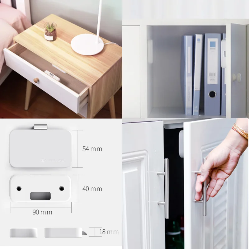 Оригинальный Xiaomi YEELOCK Умный Замок шкафа ящика без ключа Bluetooth приложение