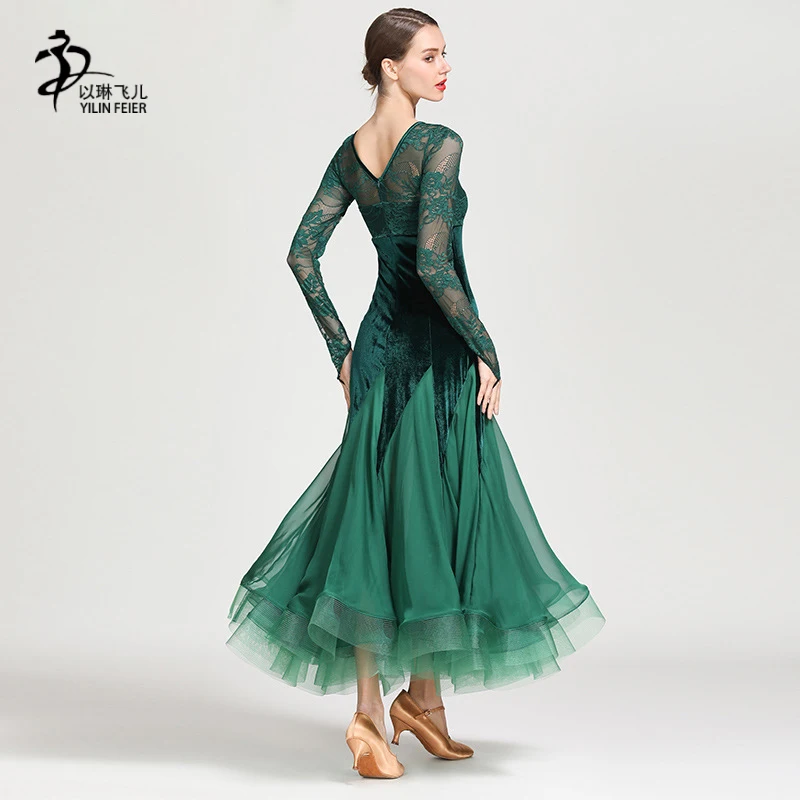 Women Lady's Ballroom Waltz Tango Dance Performance Costumes Competition Clothing | Тематическая одежда и униформа