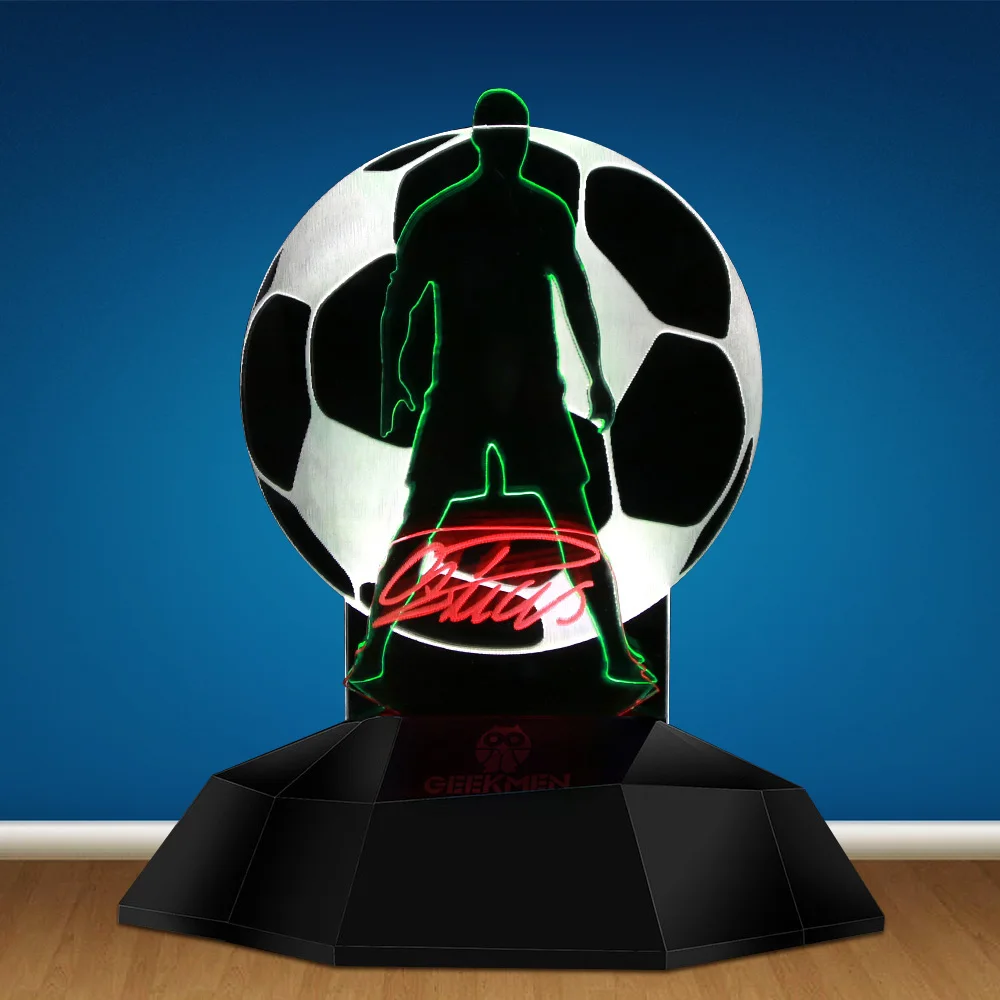 CR7 Криштиану Роналду 3D иллюзия Ночная лампа домашний Декор светодиодный ночник