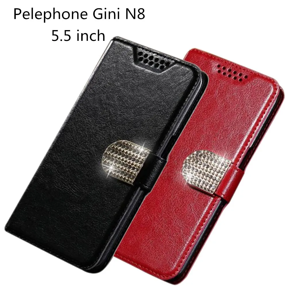 Чехол для Pelephone Gini N8 роскошная Обложка на заднюю панель из искусственной кожи