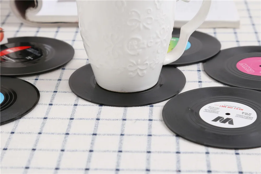 Виниловые подставки для обеденного стола в стиле ретро 6 шт. кухонные