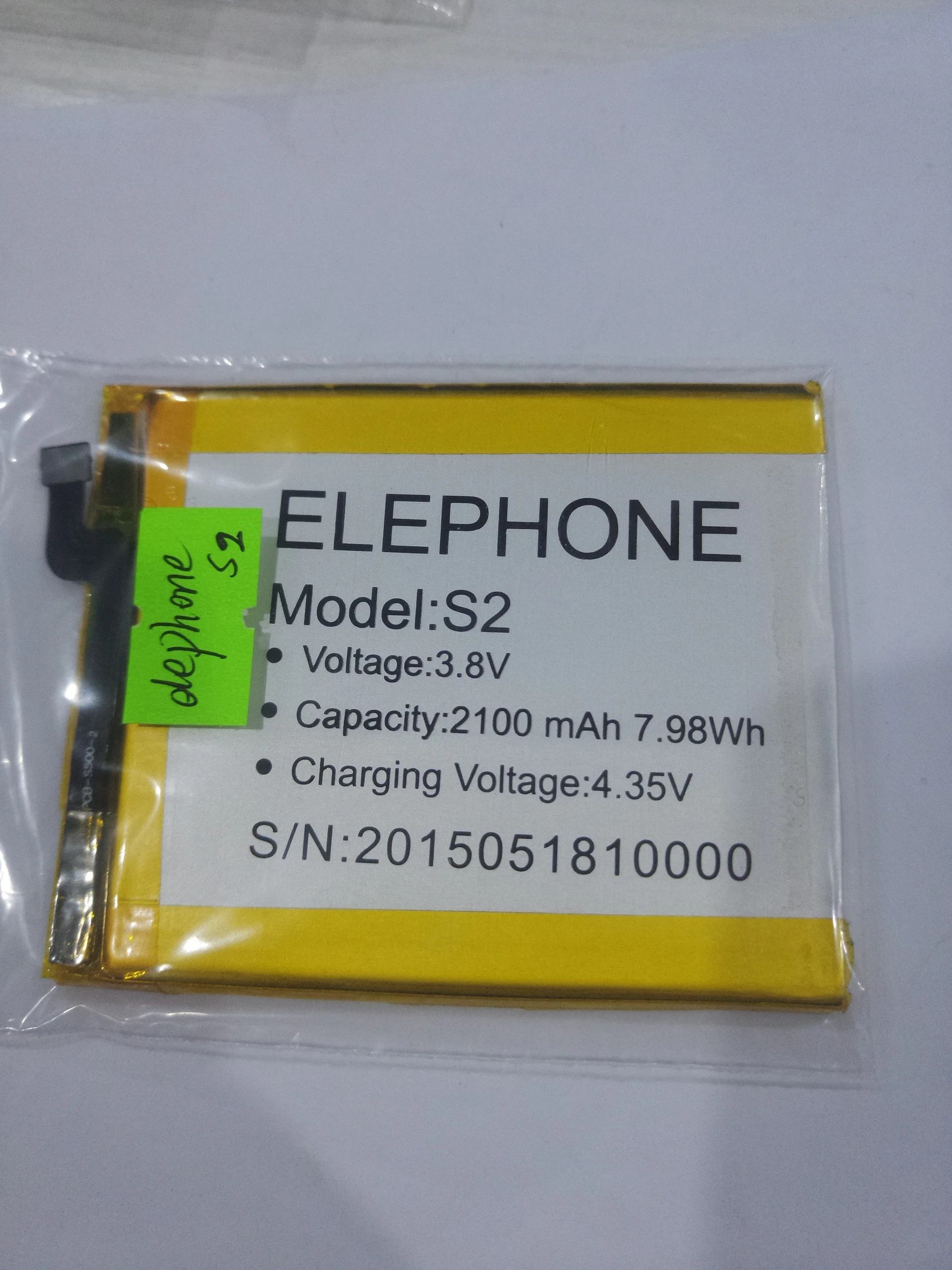 Для Elephone S2 Vowney батареи Перезаряжаемые литий-ионный встроенный литий-полимерная