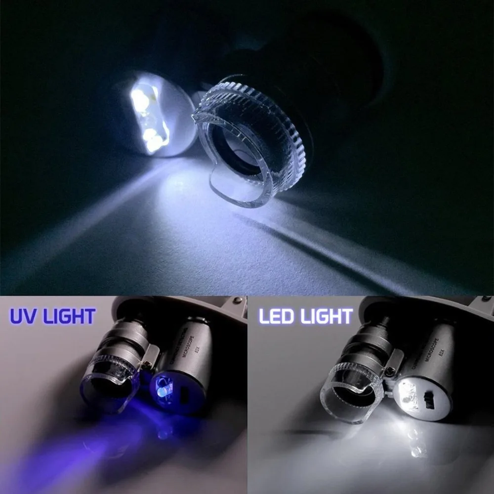 60x Zoom Microscope Magnifier Clip Type Clip-on Micro Lens for Universal Smartphones Silver | Электроника