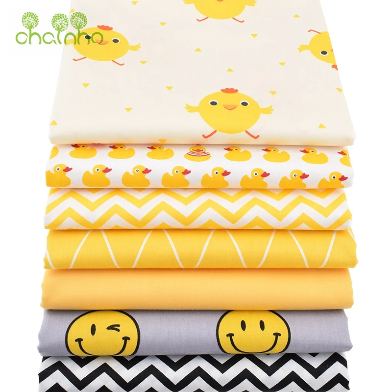 7 шт./лот саржевая хлопковая ткань Лоскутная мультяшная ручная работа шитье