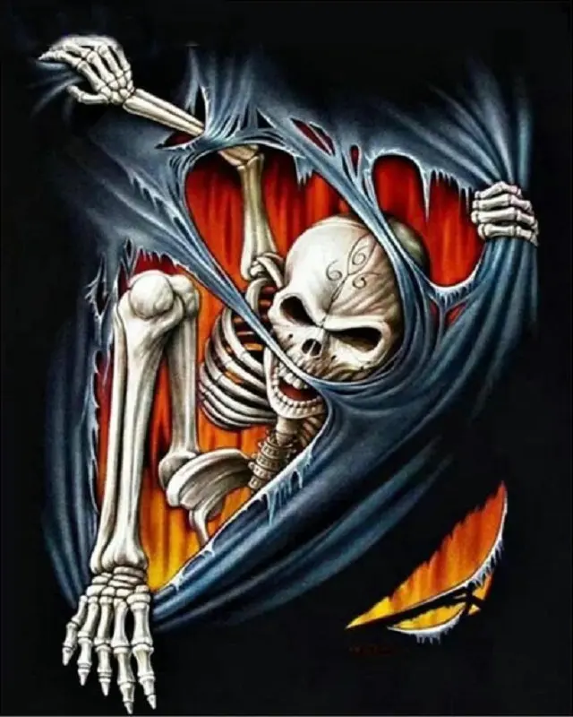 DIY Алмазная картина вышивка крестиком домашний декор череп полная дрель Смола