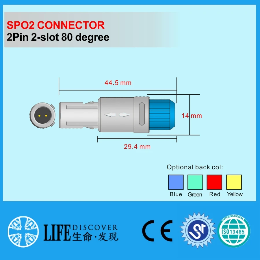 

standard SPO2 sensor lemo connector 2pin medical connector 10pcs packing
