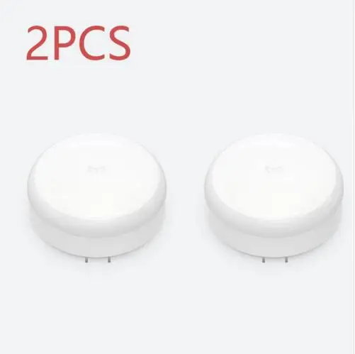 2pcs Xiaomi Yee светильник светодиодный ночной Светильник новая Подключаемая версия коридор датчик движения тела Xiaomi инфракрасный ночной Светильник для спальни настенный - Цвет: 2pcs