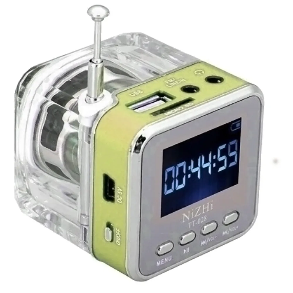 Портативный мини-динамик 3 Вт USB карта MicroSD FM-радио ЖК-дисплей динамик музыкальный