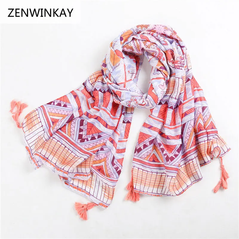 

2018 Spring Antumn Luxury Brand Scarf Women Tassel Thin Foulard Cotton Linen Shawl Warm Blanket Scarves Bandana Wraps 180*95cm