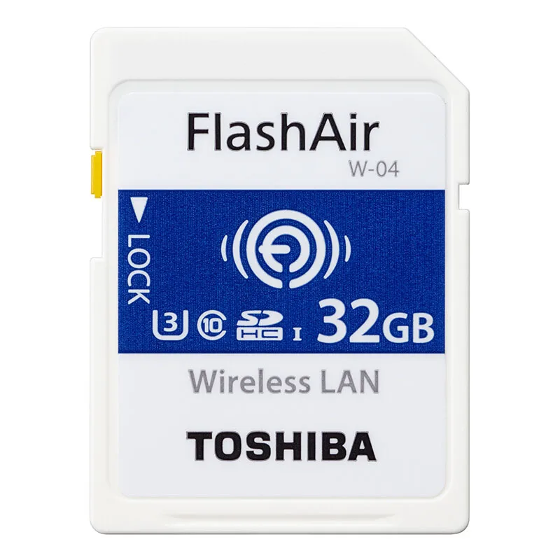 32 Гб TOSHIBA FlashAir W-04, WiFi, SD карта, 64 ГБ, SDXC, 32 ГБ, 16 ГБ, SDHC, класс 10, U3, карта памяти, флеш-карта для цифровой камеры - Емкость: 32 Гб