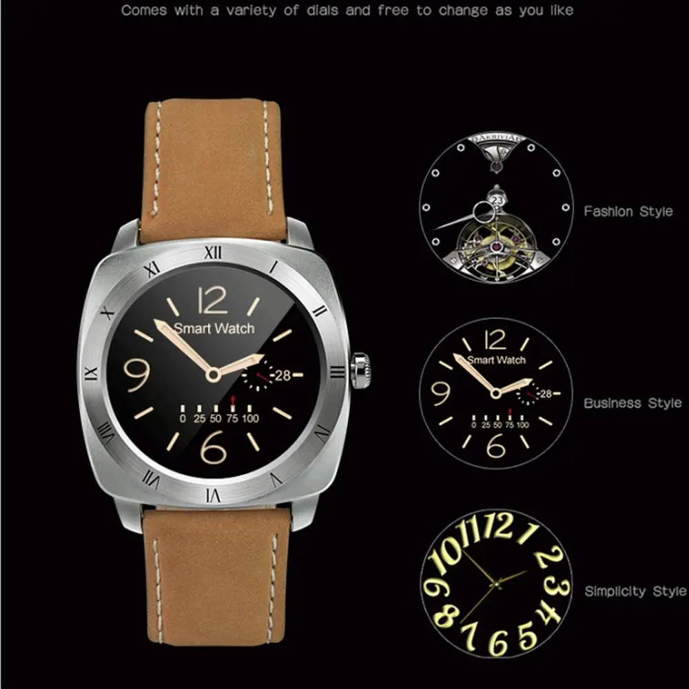 Умные часы для мужчин водонепроницаемые Bluetooth умные с пульсометром iOS Apple iPhone Android