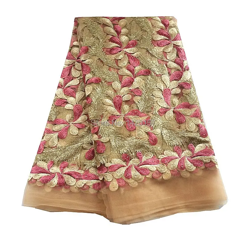 Серебро Фиолетовый Зеленый Золотой 2016 Швейцарский Африканский Шнурок Ткани Для