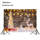 Зимний Снеговик фотография Фон Рождественская елка фото фон видео белый снег деревянная стена студия Декор 128