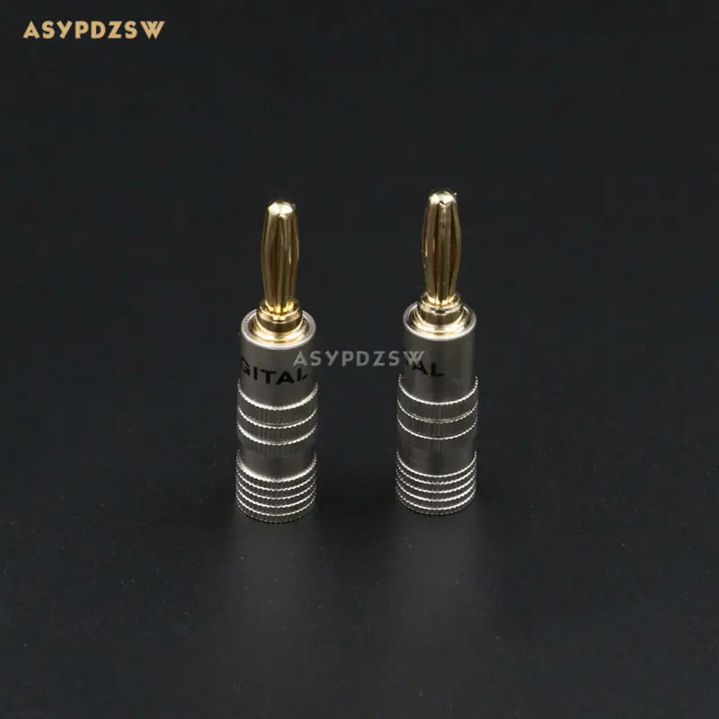 2 шт. Hi-Fi высокого качества Динамик вилка типа банан аудио разъем 24K позолоченного