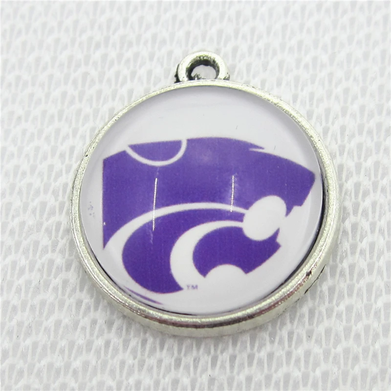 

12pcs US Sports Fan Kansas State Wildcat Dangle Charms Pendants DIY Jewelry Accessory Floating Charm Hanging Charms