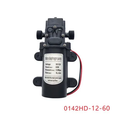 DC 12V 24V 5L/min 60W Мембранный самовсасывающий мини водяной насос высокого