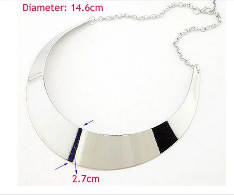 Женское модное ожерелье JINSE металлическое гладкое в стиле панк простое Стильное