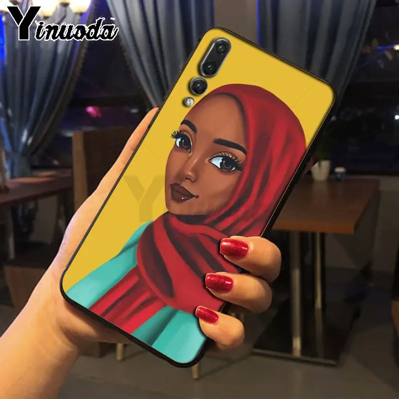 Yinuoda мусульманский Черный силиконовый чехол для телефона Huawei P20pro mate10lite p9 p10plus honor