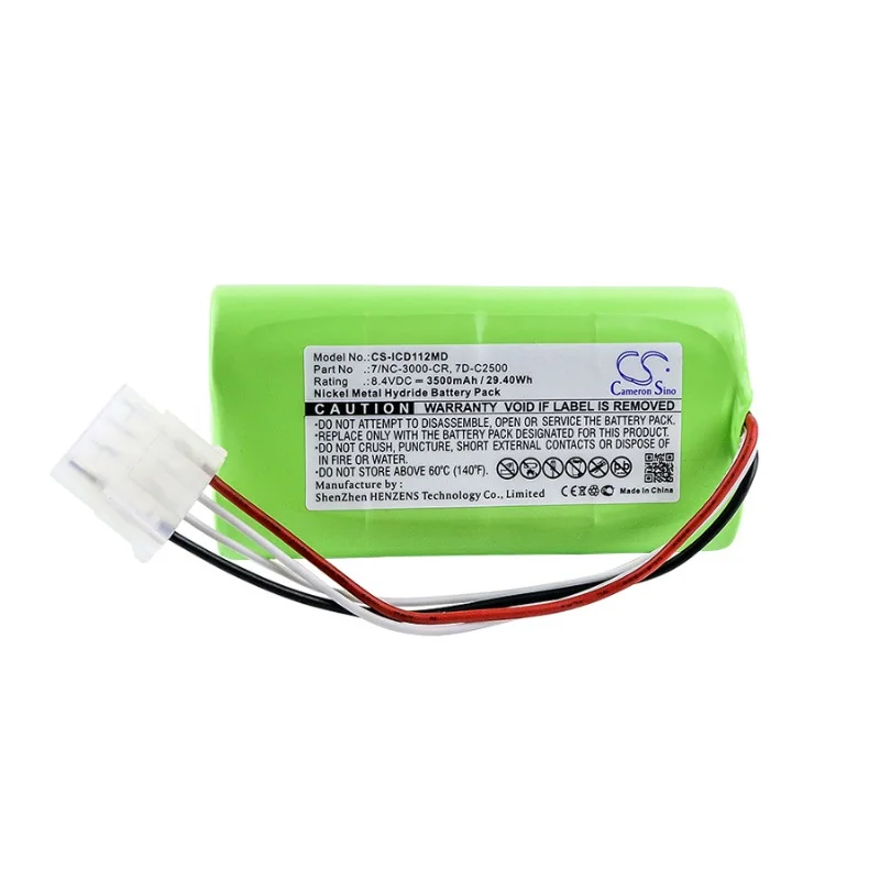 

Battery for Innomed Heart Screen 112d Medical New NI-MH Rechargeable Replacement PPC 002 7/NC-3000-CR 7D-C2500 8.4V 3500mAh