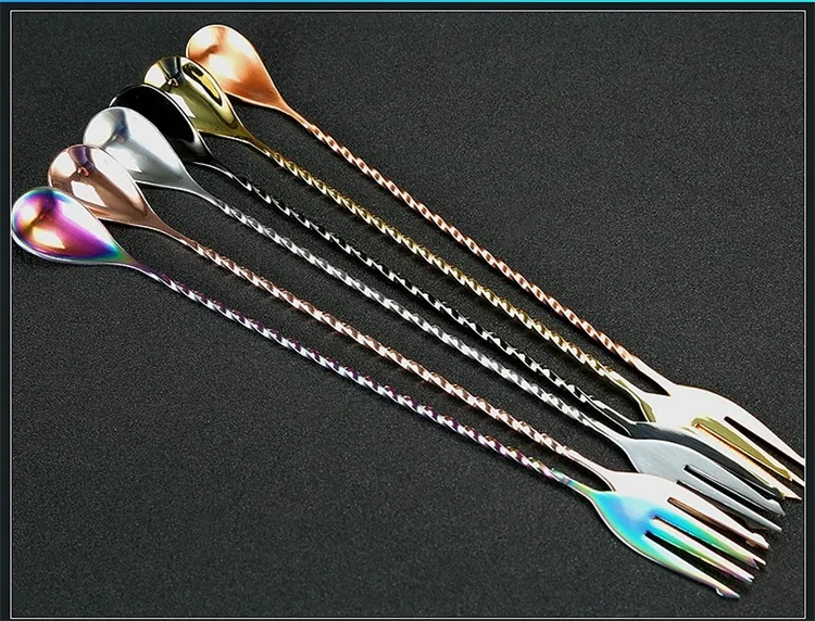 Нержавеющая сталь 2 в 1 ложка для смешивания высокое качество 30 см длинная ручка