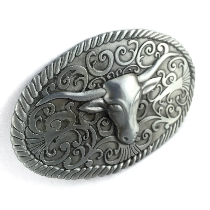 Ретро Винтаж Головы Быка металла большой пряжки ремня корова fivelas ковбой hebillas