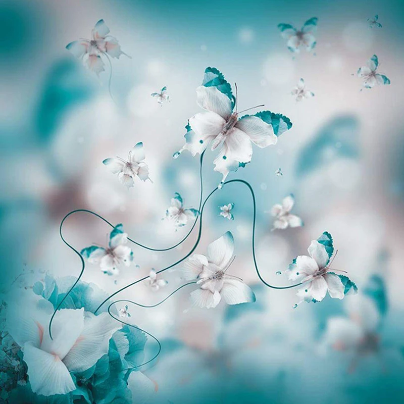 5D DIY полная дрель круглая алмазная живопись мультфильм бабочка узор мозаика