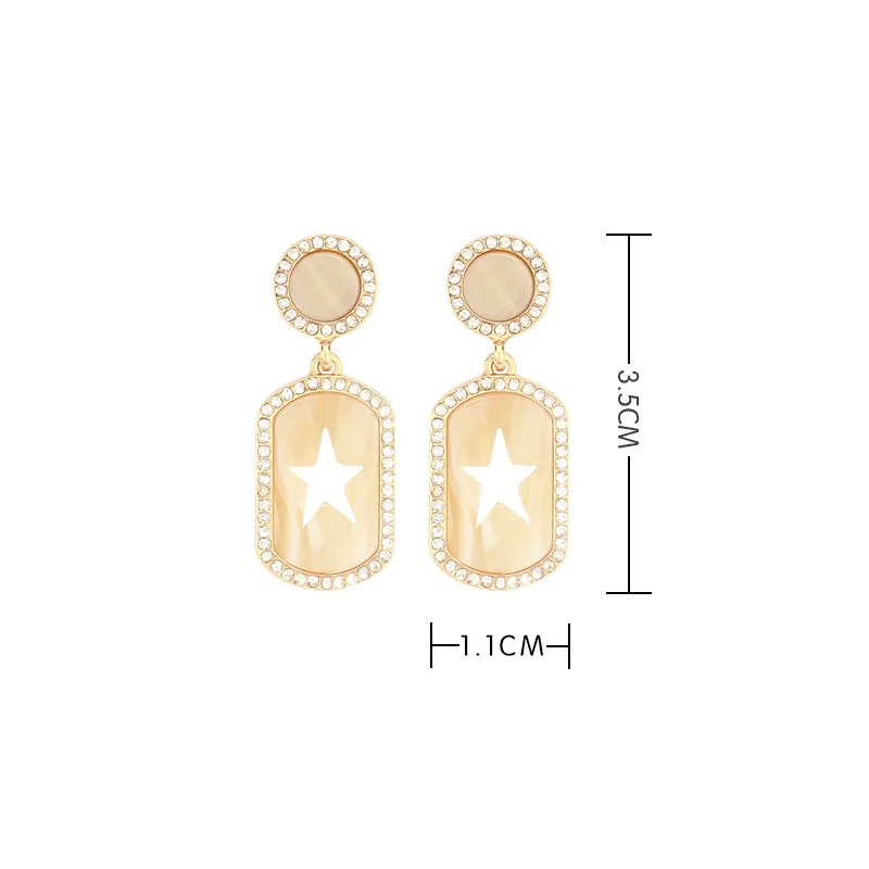 Новинка 2018 года дизайн модные женские туфли Jewelry ацетат длинные подвески сережки
