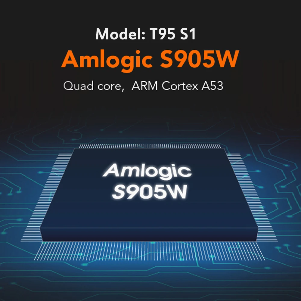 ТВ приставка на Android T95 S1 Amlogic S905W телеприставка с дистанционным управлением