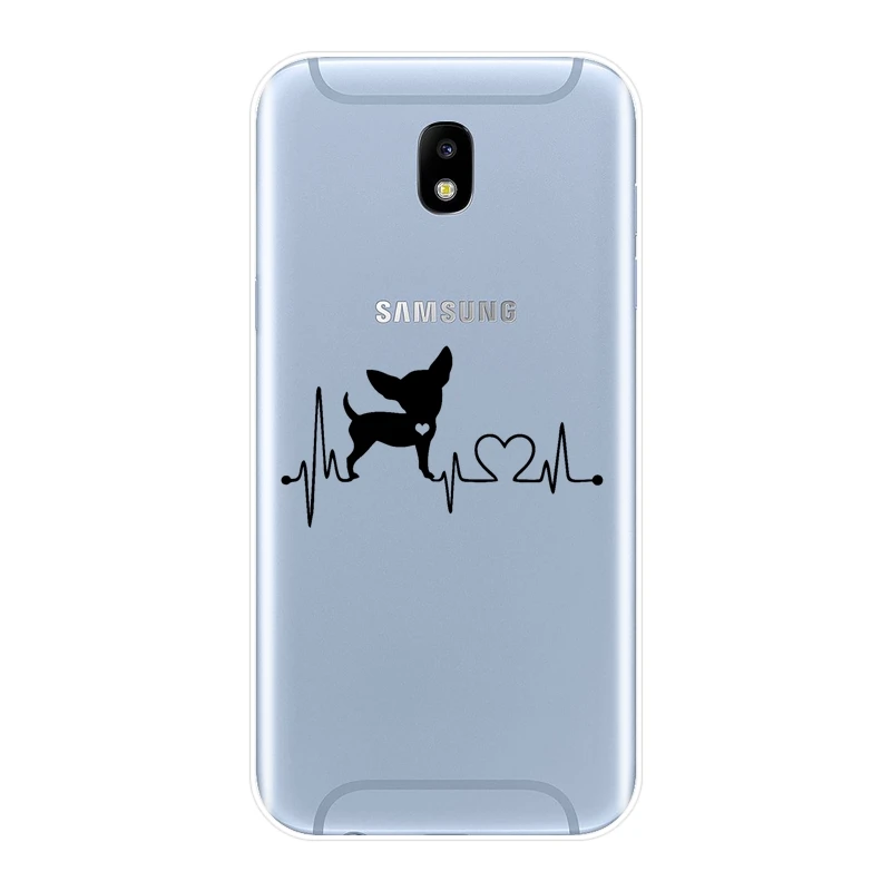 Чехол-накладка для Samsung Galaxy J4 J6 J8 Plus силиконовый с рисунком собаки сердца J2 J5 J7 Prime
