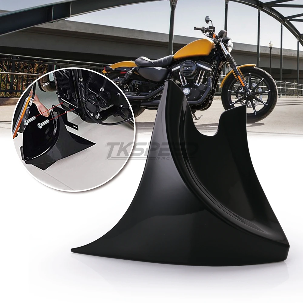Light Black Motorcycle Front Chin Spoiler Air Dam Fairing Cover Mudguard Fair | Автомобили и мотоциклы