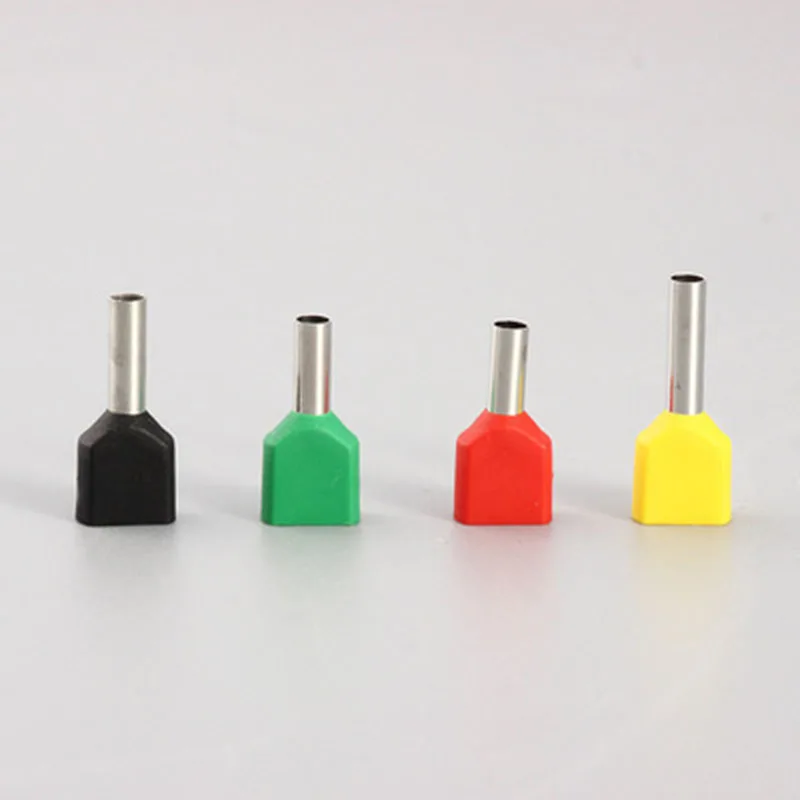 TE1008 изолированные двойные концевые клеммы для шнура соединитель кабеля трубки