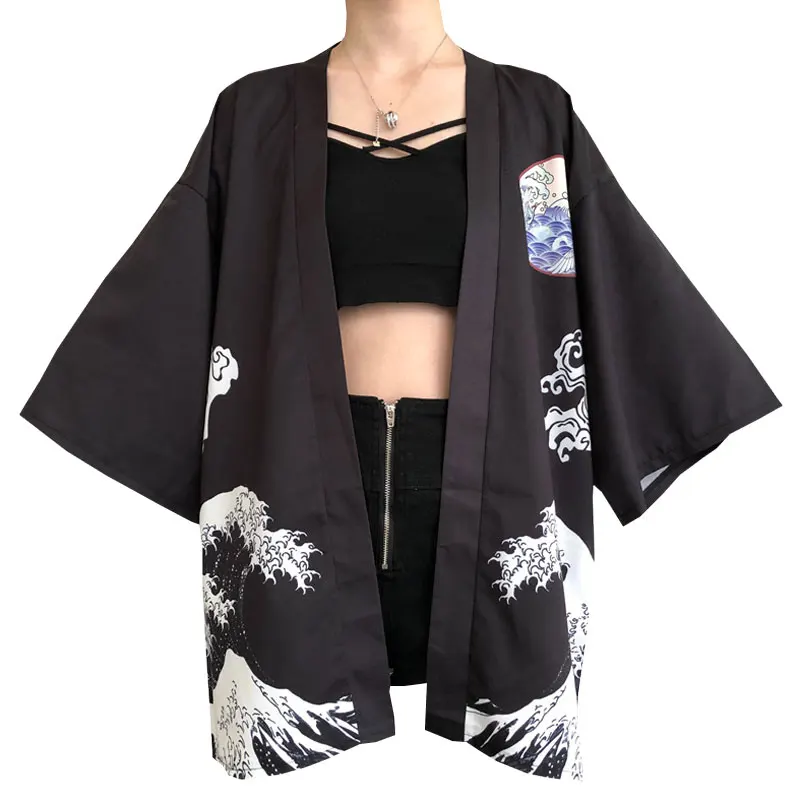 Kimono Shirt Cardigan Fashion Women Men Beach Blouse Traditional Japanese Yukata Summer Loose Girl's Haori Clothing