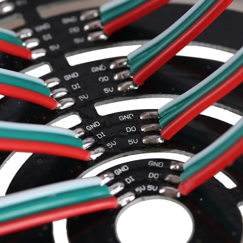 Пиксельное кольцо WS2812B с RGB адресацией 8 16 24 35 45 светодисветодиодный s WS2812 5050
