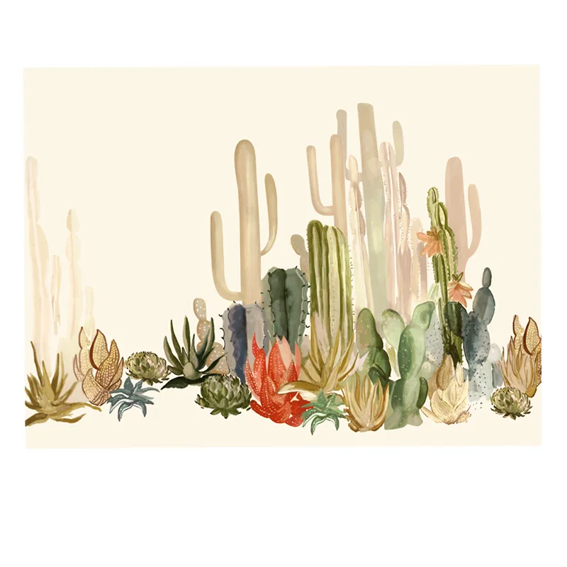 Cotton Cactus Tapestry Wall Hanging Beach Towel Blanket Yoga Mat Bedspread Table Cloth 2017ing | Дом и сад