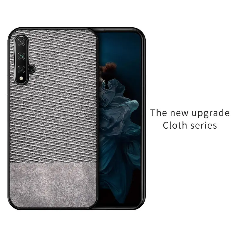 Gray-P Чехол из хлопковой ткани для huawei Honor 20 Lite Pro 20I Retra, силиконовая ткань, задняя крышка Honor 20 Lite, чехол Honor20 Lite, чехол s 20 Lite - Цвет: Gray-P
