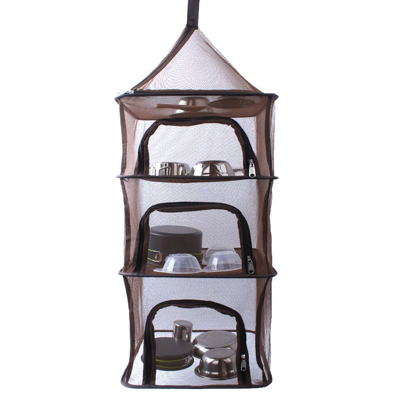 4 слоя висячая Сухая Сетка складная корзина для хранения рыболовная сушилка