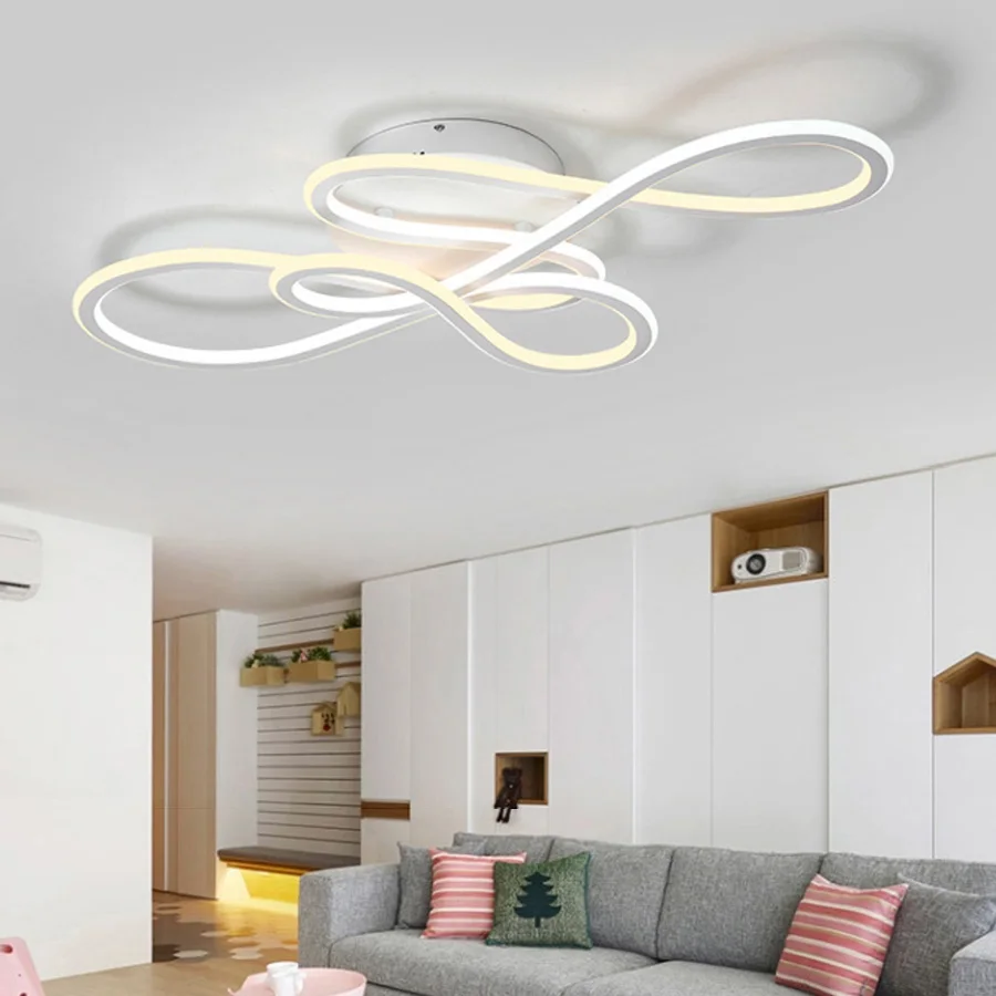 Double-sided lighting modern led ceiling lamp living room bedroom dining art remote control lamps | Освещение