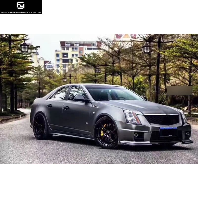 CTS CTS-V стиль PP Upainted передний бампер гоночные грили для Cadillac CTS CTS-V комплект кузова автомобиля 08-12