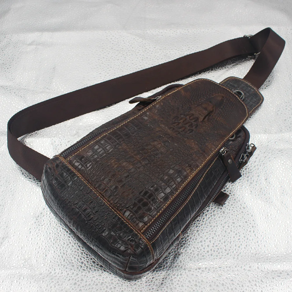 Мужская сумка мессенджер из натуральной кожи повседневная воловьей с текстурой