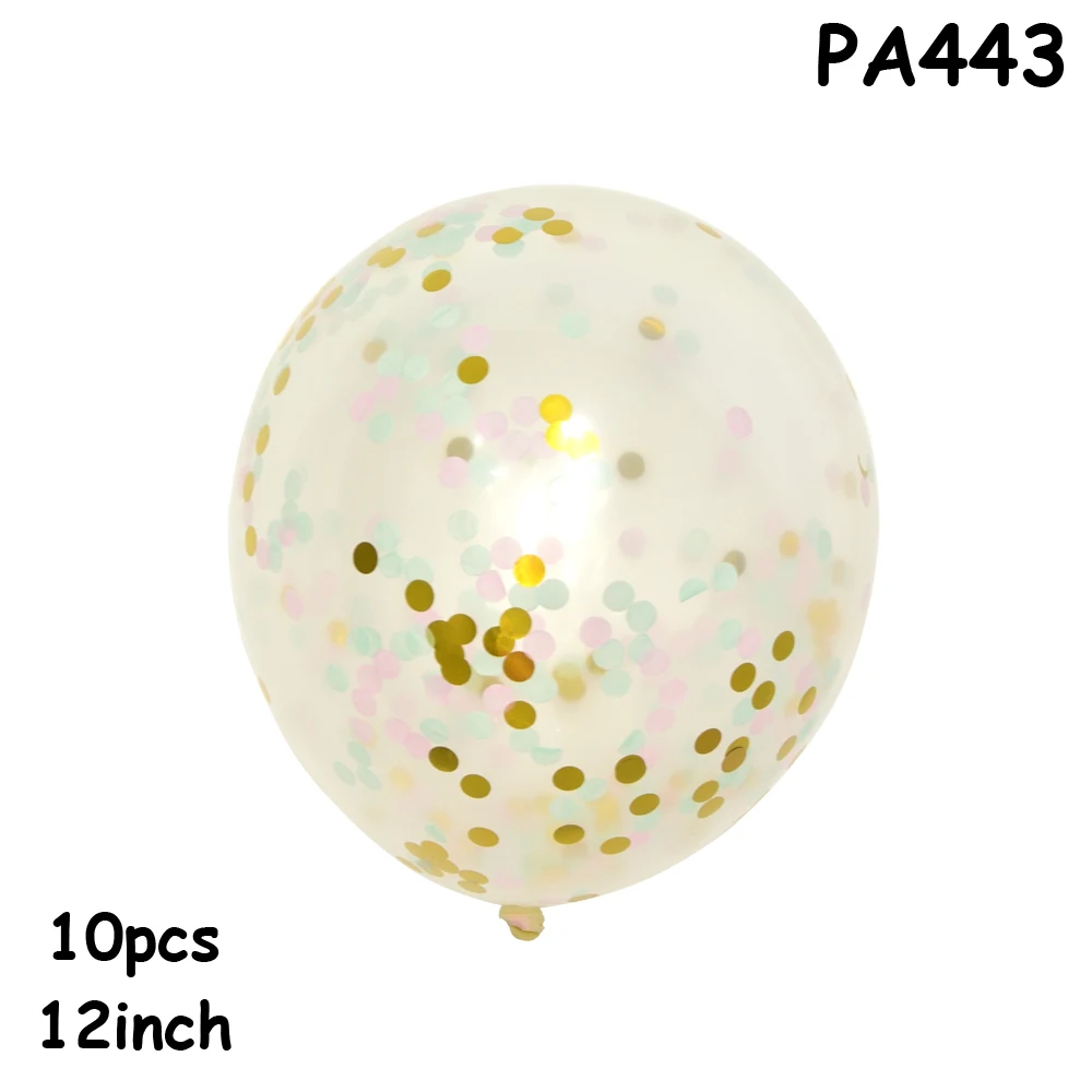 PA443 10pc 12inch 10 шт прозрачные воздушные шары с аппликацией в виде Золотой Звезды конфетти из фольги прозрачные воздушные шары с днем рождения Baby Shower Свадьба розовое золото вечерние украшения - Цвет: PA443 10pc 12inch