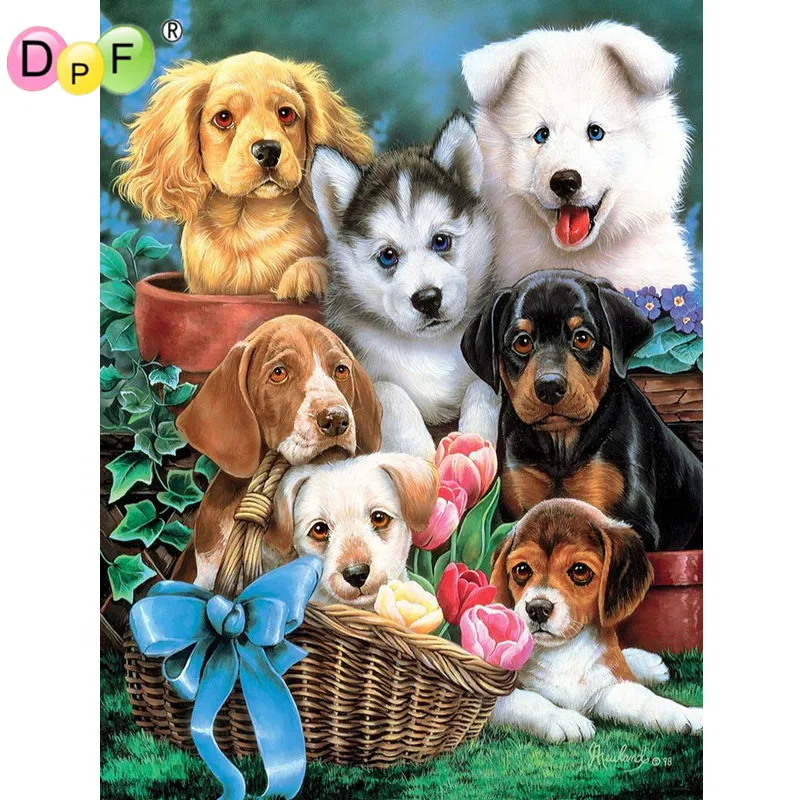 5D алмазная вышивка с изображением собаки наборы для вышивки крестиком животных