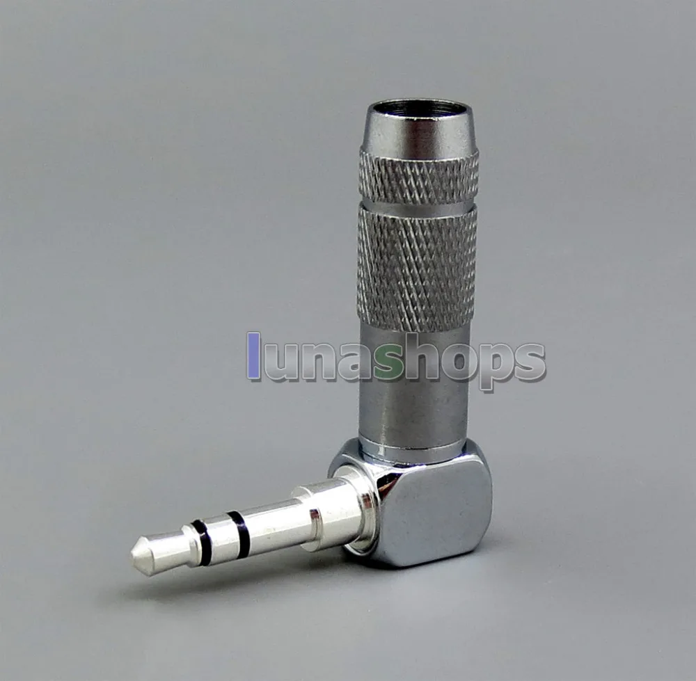 

Rhodium Plated 3.5mm L Shape Jack Audio Connector male OY-TY14 adapter For DIY Solder LN006185